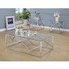 Pamplona 3-Piece Occasional Table Set (Chrome)