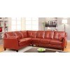 Peever Sectional (Mahogany Red)