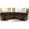 Maybell Reclining Sectional (Brown)