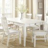 Cayla Rectangular Dining Set w/ White Chairs