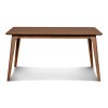 Oscar Walnut Rectangular Dining Room Set w/ Natural Chairs