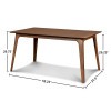 Oscar Walnut Rectangular Dining Room Set w/ Natural Chairs