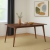 Oscar Walnut Rectangular Dining Room Set w/ Natural Chairs
