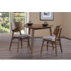 Oscar Walnut Corner Dining Room Set w/ Gray Chairs