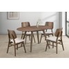 Oscar Walnut Oval Drop Leaf Dining Room Set