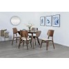 Oscar Walnut Oval Drop Leaf Dining Room Set