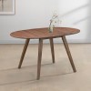 Oscar Walnut Oval Drop Leaf Dining Room Set