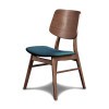 Oscar Walnut Corner Dining Room Set w/ Teal Chairs
