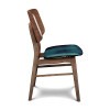 Oscar Walnut Corner Dining Room Set w/ Teal Chairs