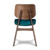 Oscar Walnut Corner Dining Room Set w/ Teal Chairs