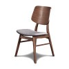 Oscar Walnut Rectangular Dining Room Set w/ Gray Chairs