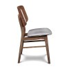 Oscar Walnut Rectangular Dining Room Set w/ Gray Chairs