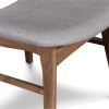 Oscar Walnut Rectangular Dining Room Set w/ Gray Chairs