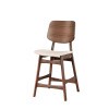 Oscar Walnut Counter Height Chair w/ Natural Cushion (Set of 2)