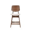 Oscar Walnut Counter Height Chair w/ Natural Cushion (Set of 2)