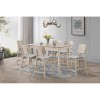 Oscar White Ash Rectangular Counter Height Dining Set
