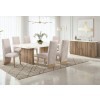 D2504 Dining Room Set w/ D12 Beige-Natural Chairs