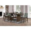 Kody Rectangular Counter Height Dining Room Set w/ Forest Green Chairs