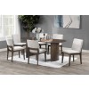 Kody Oval Dining Room Set w/ Cream Chairs