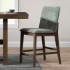 Kody Rectangular Counter Height Dining Room Set w/ Forest Green Chairs