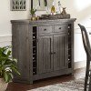 Willow Rectangular Counter Dining Set w/ Upholstered Chairs (Distressed Gray)