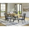 Galliden Brown and Black Dining Room Set