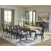 Galliden Brown and Black Dining Room Set