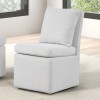 Broager Round Dining Room Set w/ White Chairs