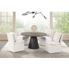 Broager Round Dining Room Set w/ White Chairs