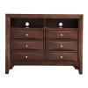 Marilla Dark Brown Bedroom Set w/ Cappuccino Cases