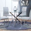 Bravo Round Dining Room Set w/ Sarah Gray Chairs
