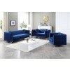 Delray Living Room Set (Navy Blue)