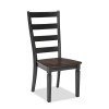 Glennwood Ladder Back Side Chair (Rubbed Black / Charcoal) (Set of 2)