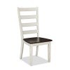 Glennwood Ladder Back Side Chair (Rubbed White / Charcoal) (Set of 2)