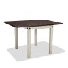 Glennwood Drop Leaf Dining Table (Rubbed White / Charcoal)