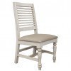 Stone Turned Legs Side Chair (Off White) (Set of 2)