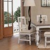 Stone Turned Legs Side Chair (Off White) (Set of 2)