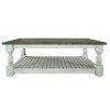 Stone Cocktail Table (Off White/ Gray)
