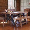 Parota Iron Base Dining Table