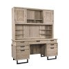 Harper Point 66 Inch Credenza Desk w/ Hutch (Bleached Khaki)