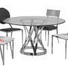 Janet Round Dining Table w/ Glass Top