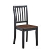 Joplin Walnut and Ebony Solid Wood Farmhouse Chair (Set of 2)