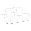 Hancock Bette Hazel Zero Gravity Power Reclining Console Loveseat w/ Power Headrest and Power Lumbar
