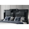 Oscar Black Upholstered Bed