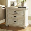 Willow Upholstered Bed (Distressed White)
