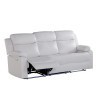 U6026 White Reclining Sofa w/ LED