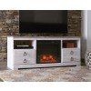 Willowton Large TV Stand w/ Fireplace and Audio Option
