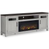 Darborn Extra Large TV Stand w/ Fireplace and Built-in Audio Speakers