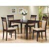Mix and Match Dining Room Set with Upholstered Back Chairs (Cappuccino)