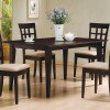 Mix and Match Dining Room Set with Upholstered Back Chairs (Cappuccino)